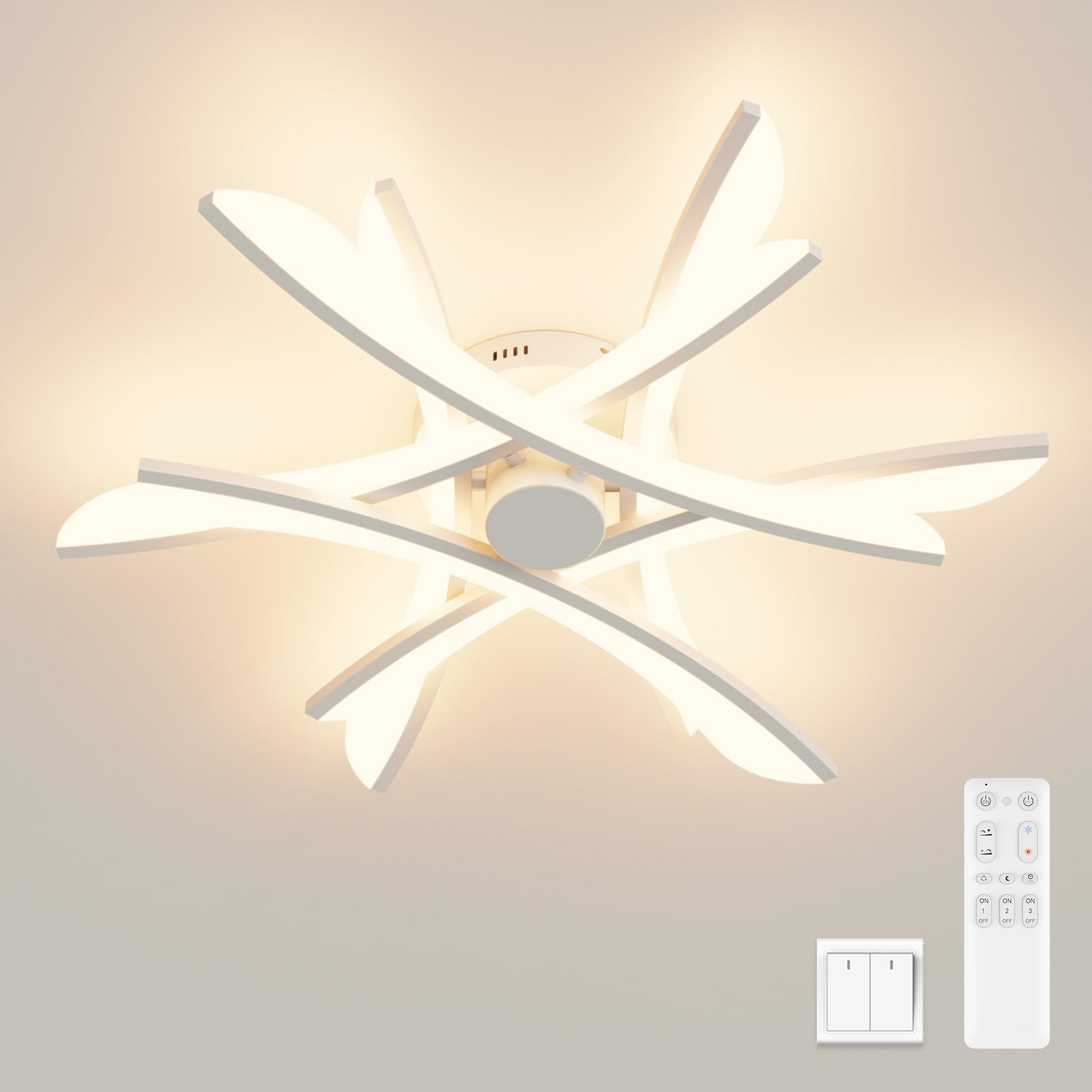 Plafoniera LED Dimmerabile con Luce Notturna 45W