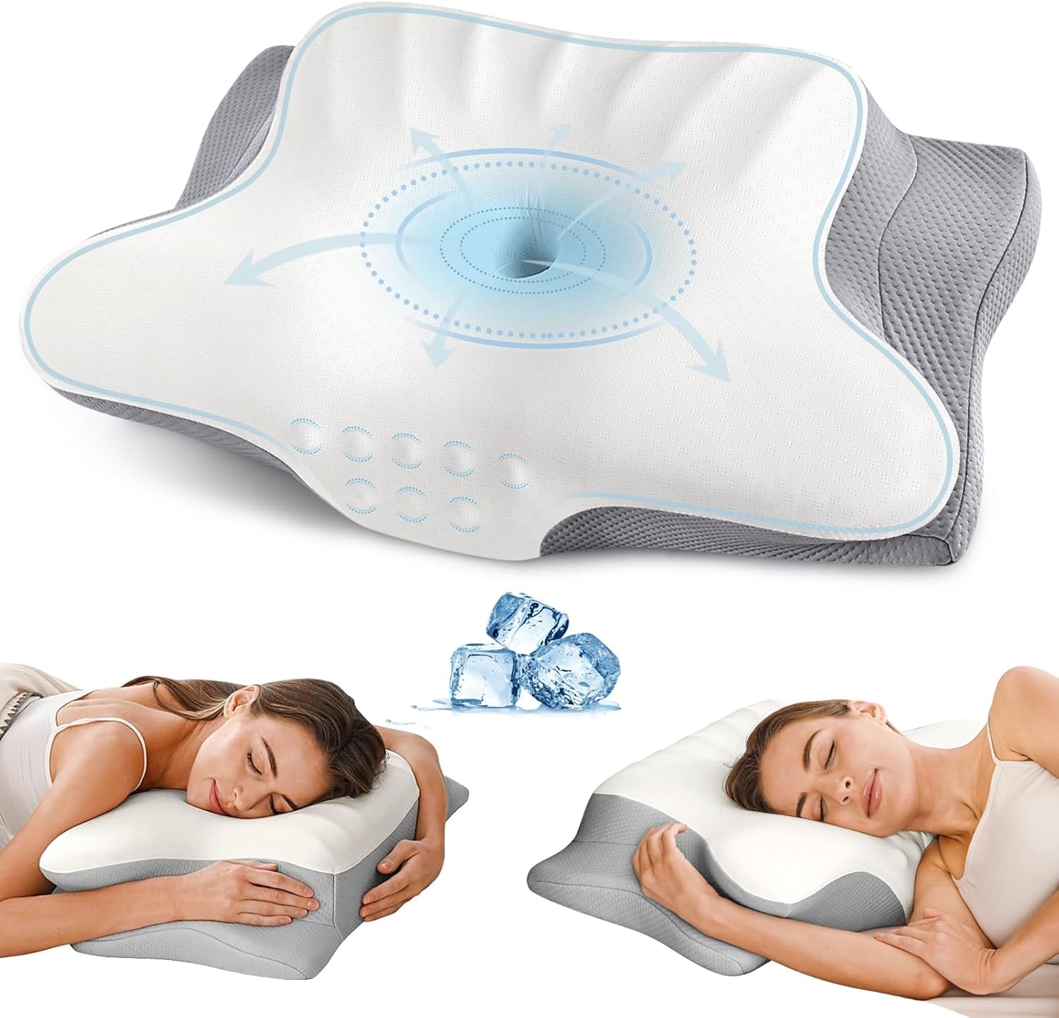 Cuscino Cervicale Memory Foam Ergonomico per Dolore - immagine 1