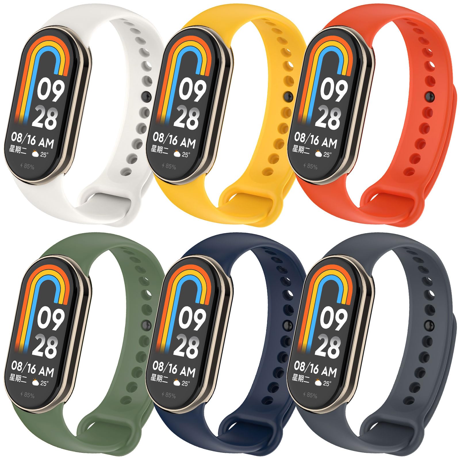 BDIG 6 Pezzi Cinturino Xiaomi Mi Band 8