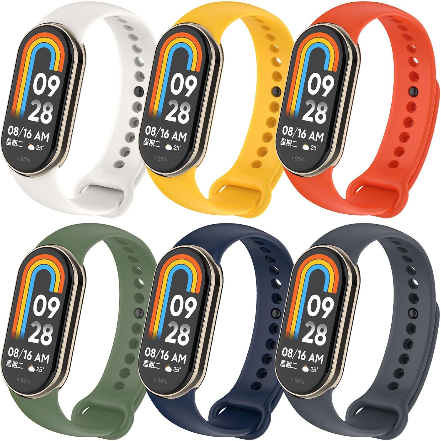 BDIG 6 Pezzi Cinturino Xiaomi Mi Band 8 - immagine 1