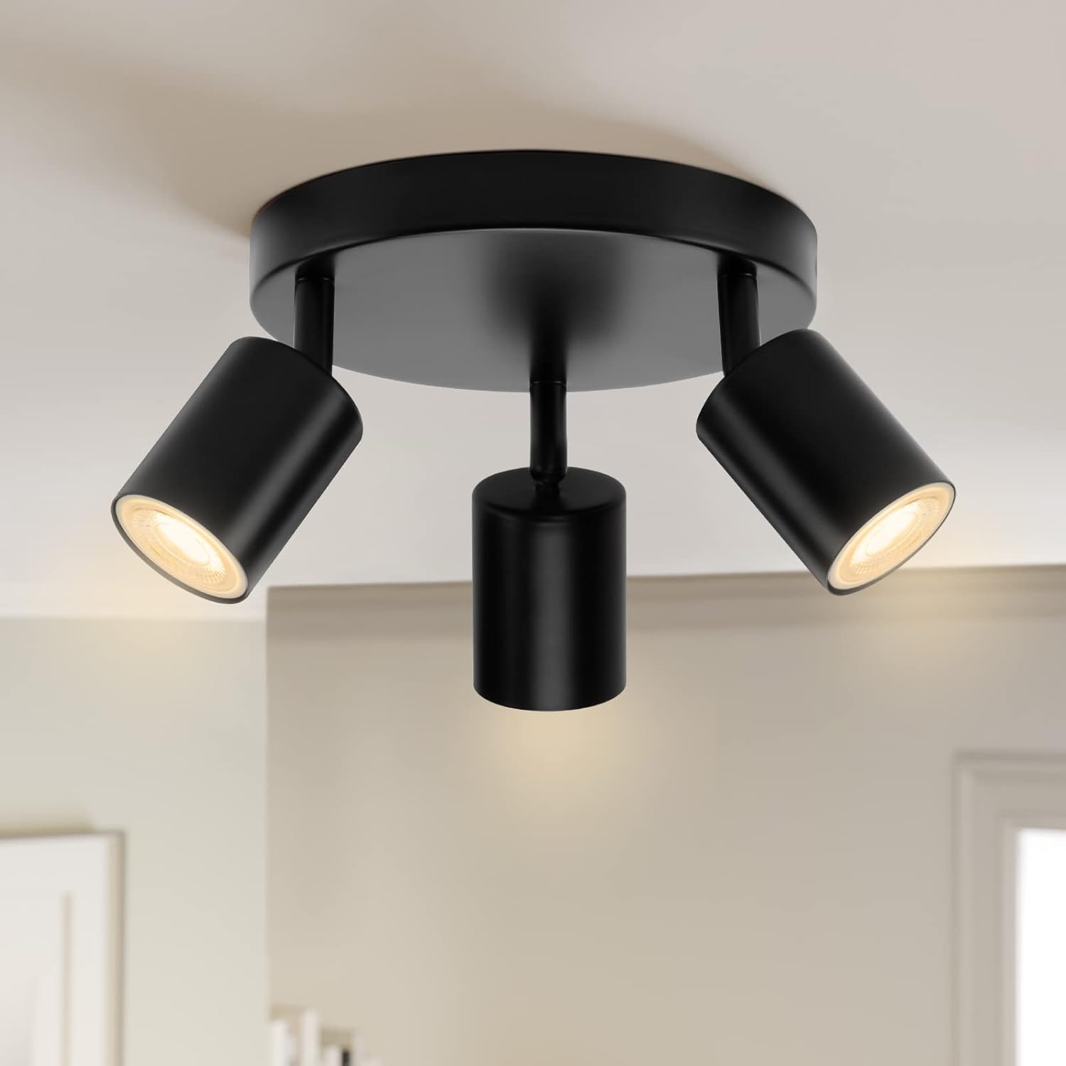 Wowatt Faretti da Soffitto Orientabili 3 Luci Rotonde
