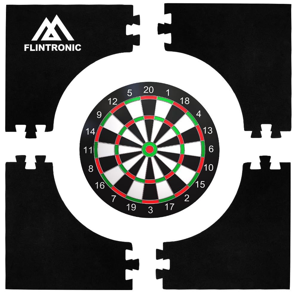 Flintronic Anello di Protezione per Bersaglio per Freccette da 45 cm, Cornice per Freccette, Anello Di Protezione In EVA, Dart Board Surround, Protezione da Parete per Tabelloni– Professionale