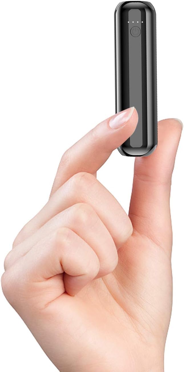 Hegenus Power Bank 5000mAh Slim Portatile Formato Rossetto