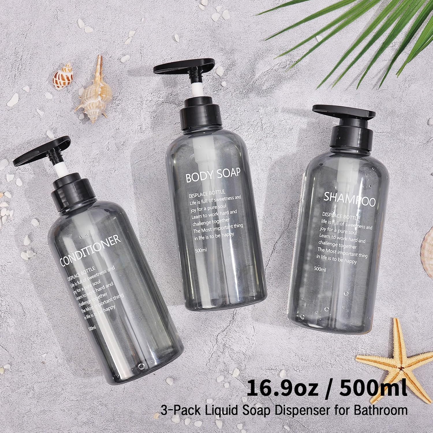 Czemo Dispenser Shampoo e Bagnoschiuma 500ML (3 Pezzi) - immagine 2