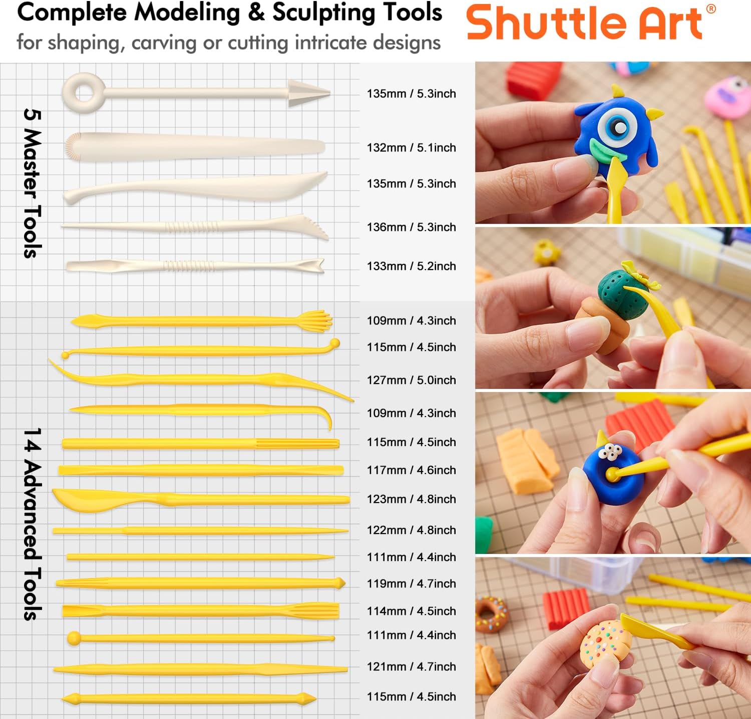 Shuttle Art Argilla Polimerica 82 Colori con Cottura a Forno - immagine 3