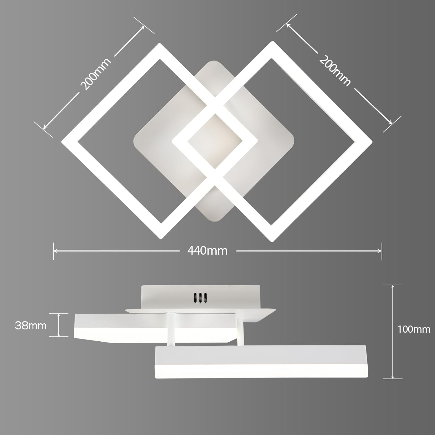 Plafoniera LED Soffitto Moderna 20W Dimmerabile - immagine 2