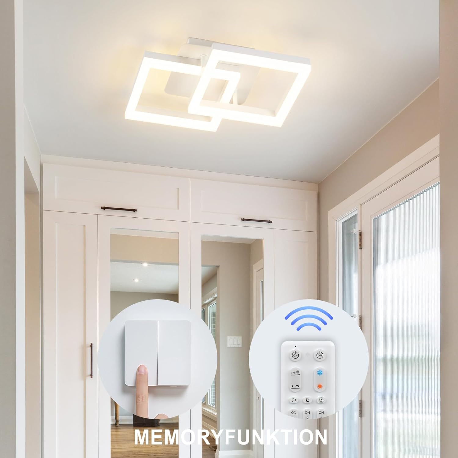 Plafoniera LED Soffitto Moderna 20W Dimmerabile - immagine 4