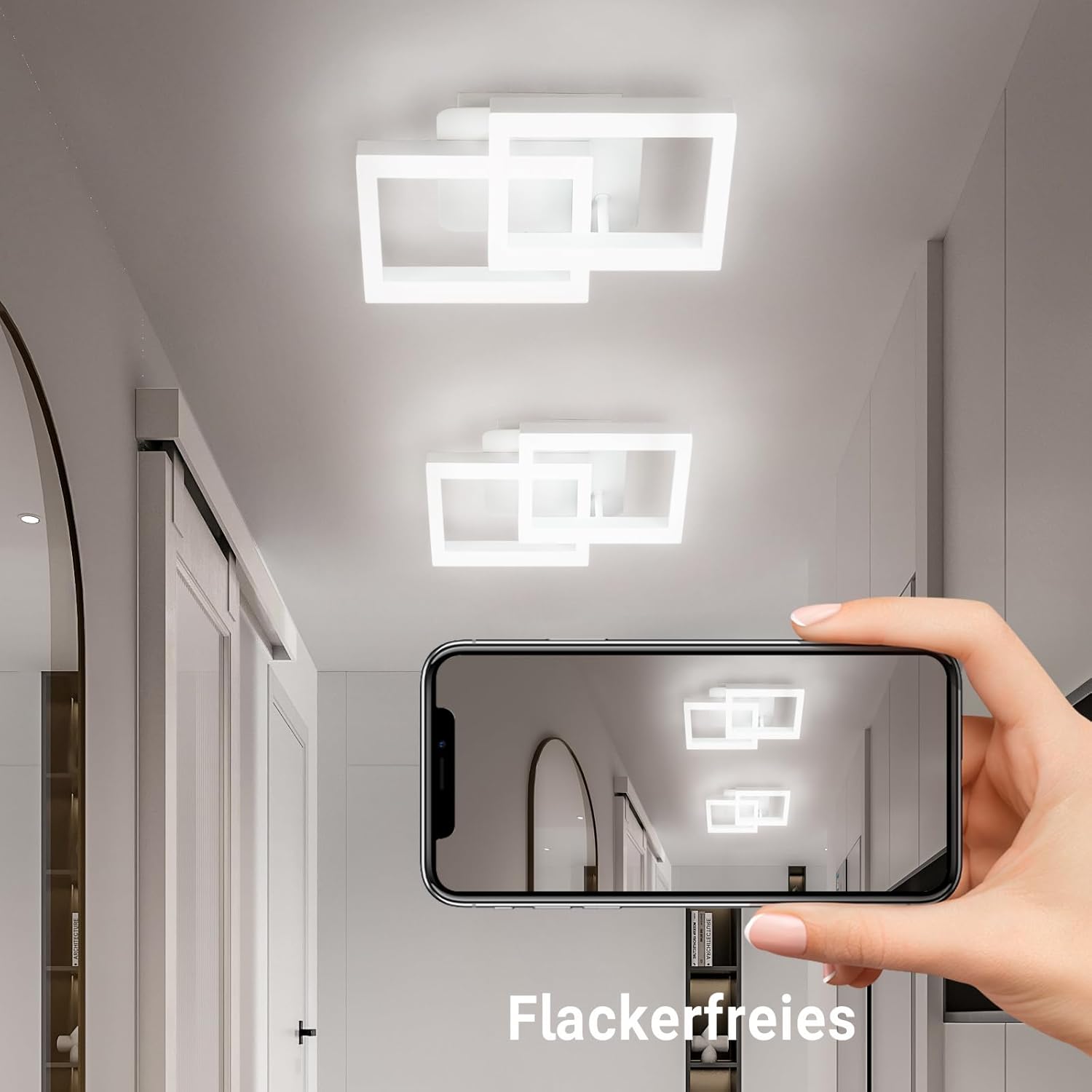 Plafoniera LED Soffitto Moderna 20W Dimmerabile - immagine 5