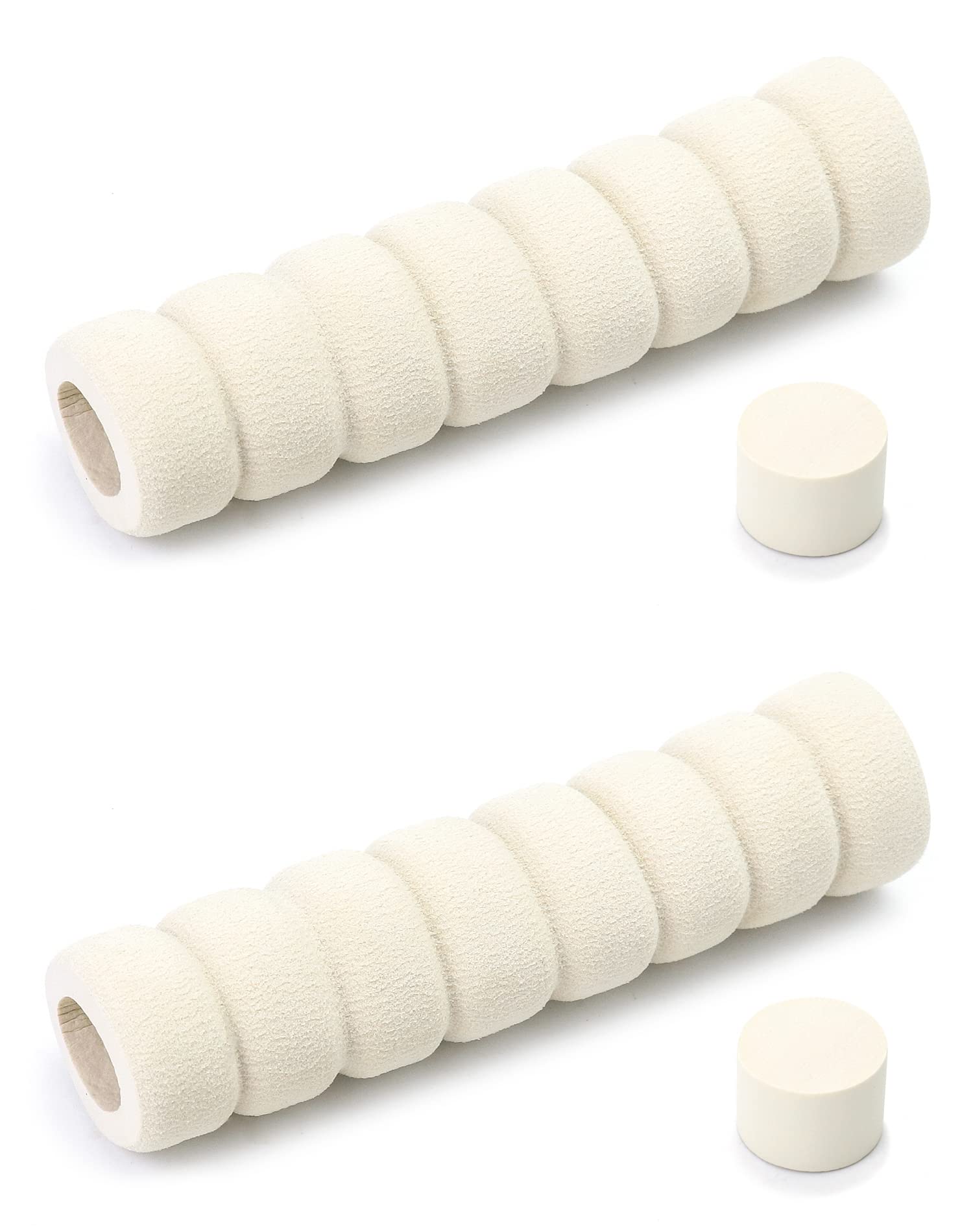 QWORK® 2 Pezzi Copri Maniglia Porta, Proteggi Maniglia Porta di Schiuma per Muro e i Bambini (Beige)