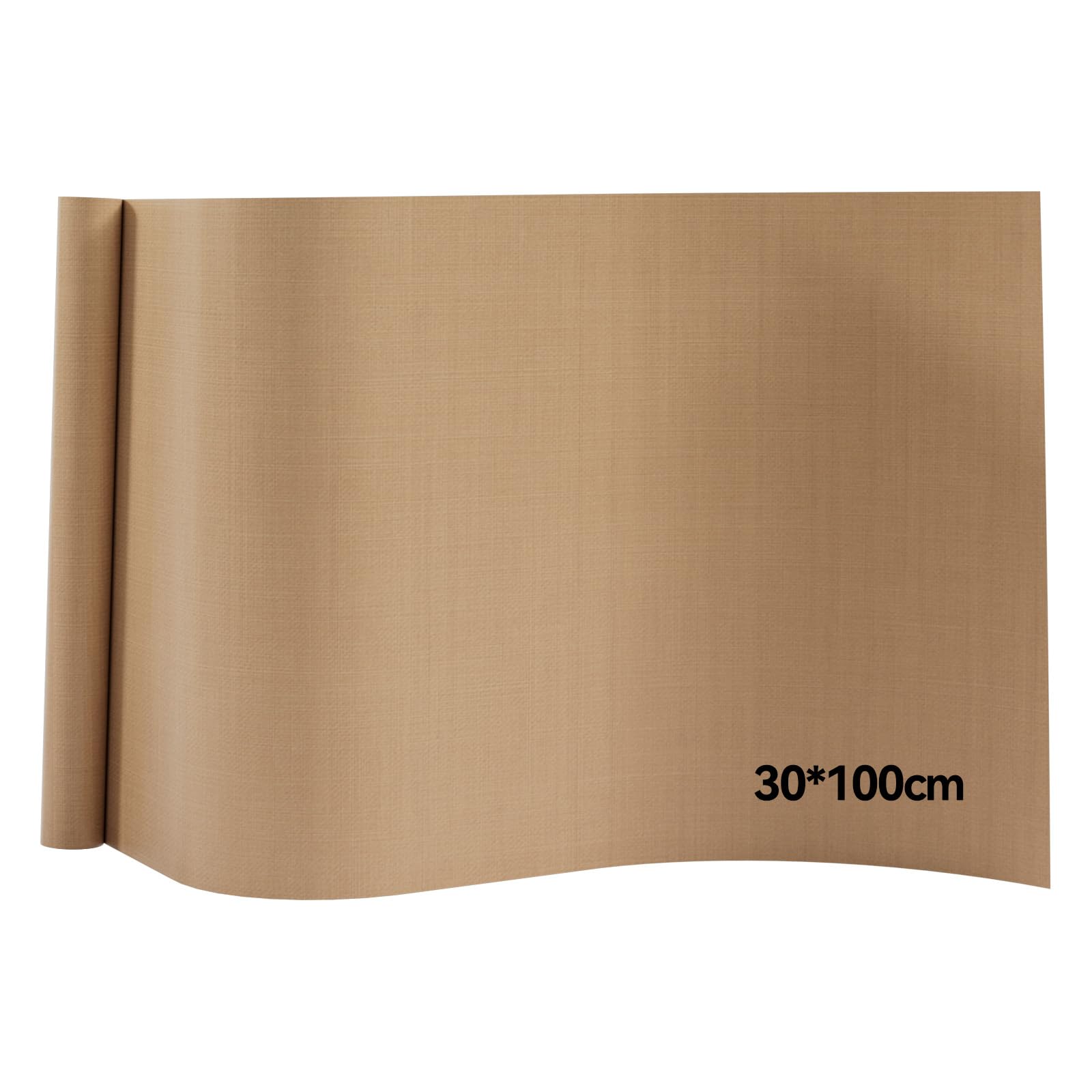 Teflon per Termopressa, Foglio in Teflon PTFE Rotolo 30x100 cm Carta per Stampa a Sublimazione, Tappetino Antiaderente per Trasferimento, Pellicola per Cottura