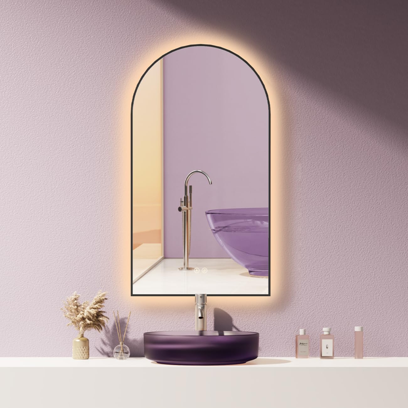 Hoko® Specchio ad Arco LED Anti-Appannamento 60x100cm