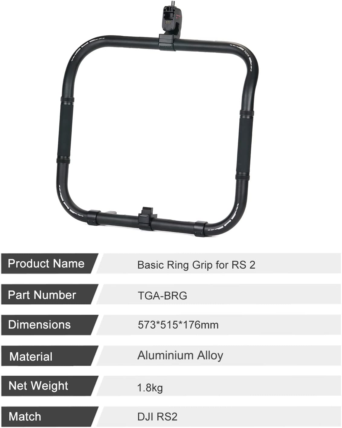 Tilta TGA-BRG-TK-1 Basic Ring Grip per DJI RS2 RS3 PRO - immagine 5