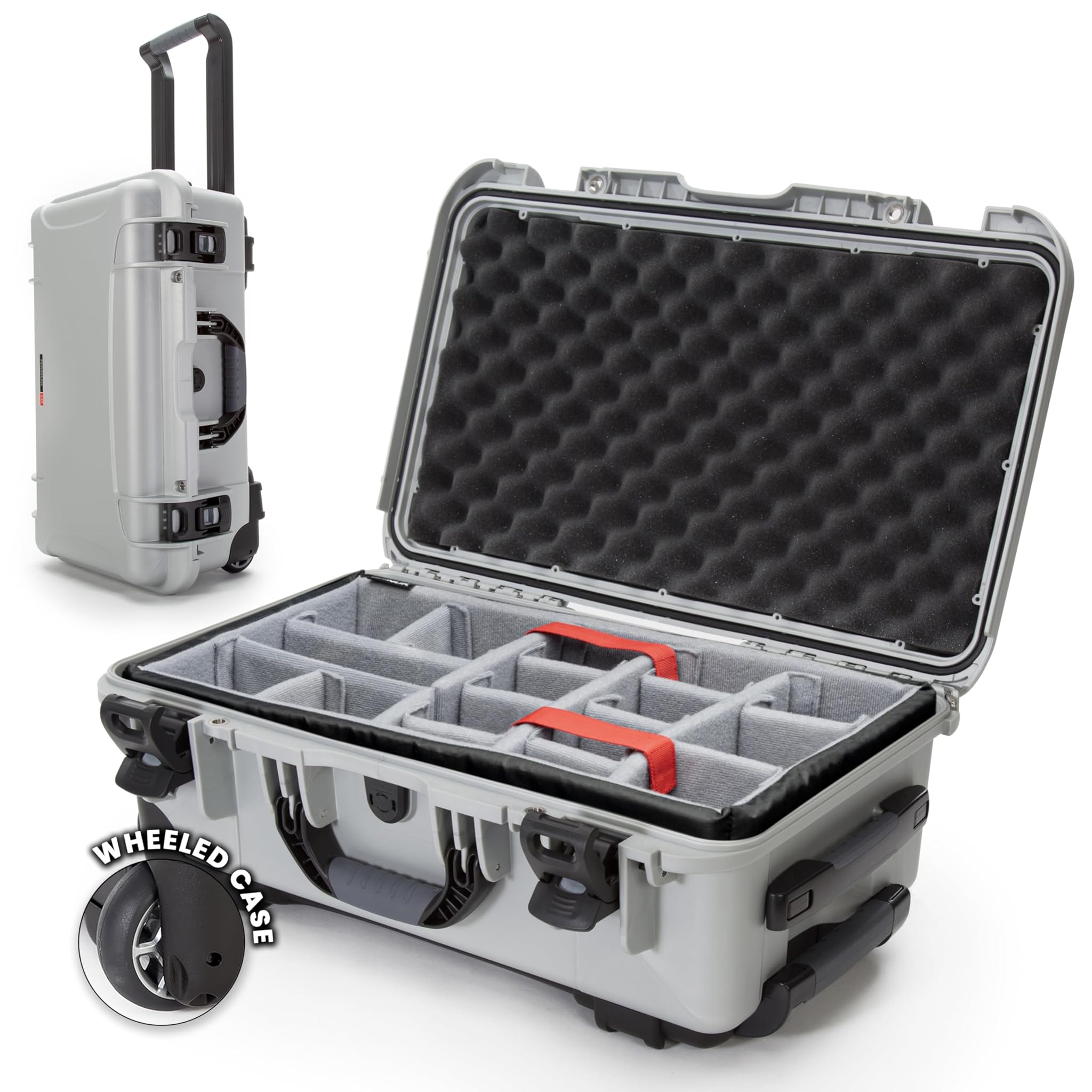 Nanuk Valigetta Rigida Impermeabile 935 con Ruote, Argento