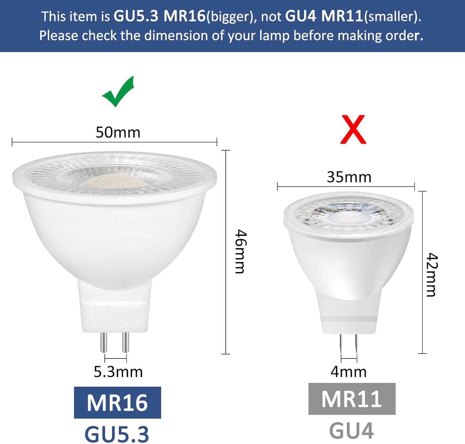 Caldarax Lampadine MR16 GU5.3 LED 5W, 6 Pezzi - immagine 4