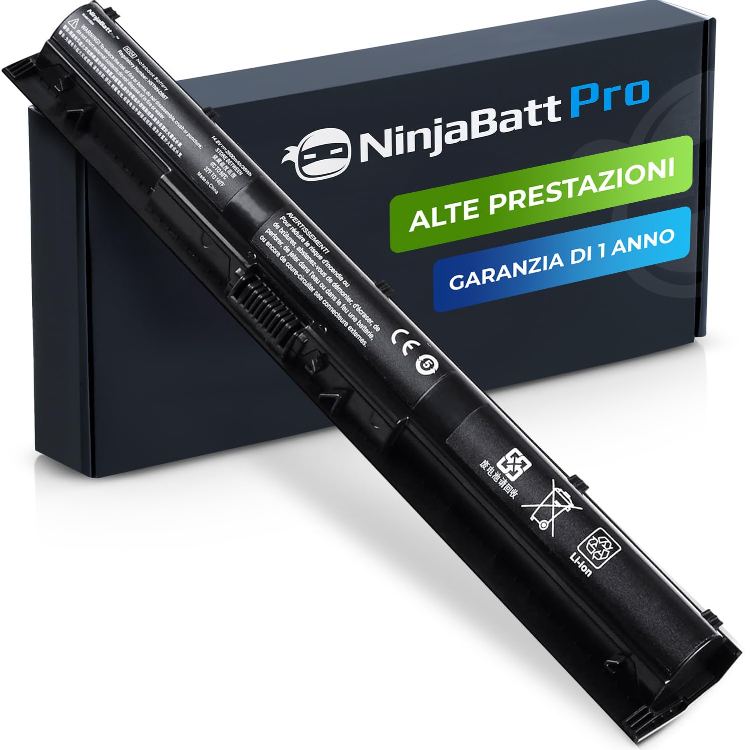 Ninjabatt Pro Batteria per HP K104 / KI04