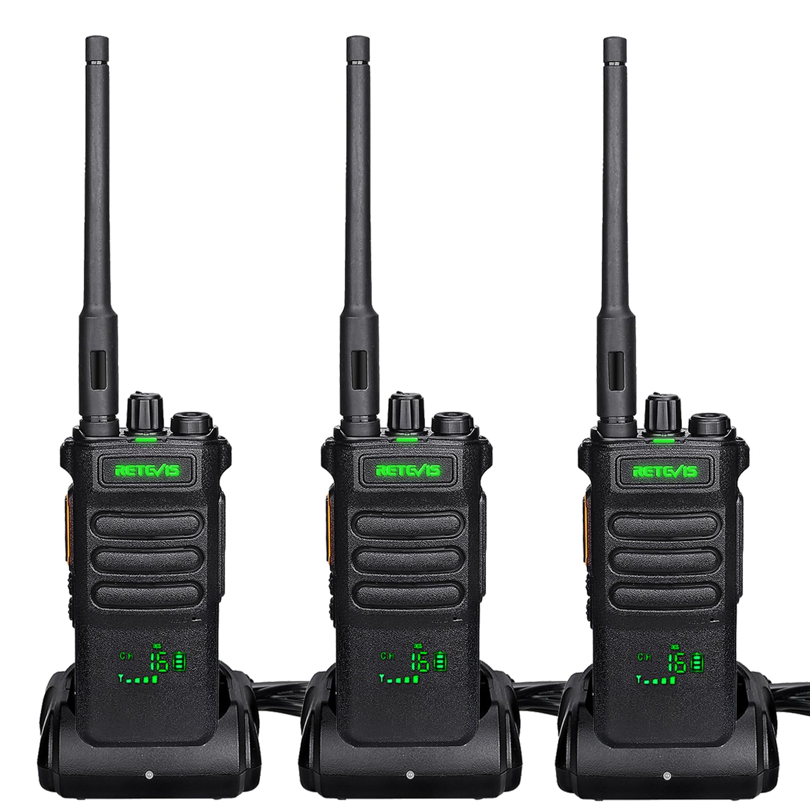 Retevis RT86 Walkie Talkie Lunga Distanza 2600mAh (3 Pezzi)