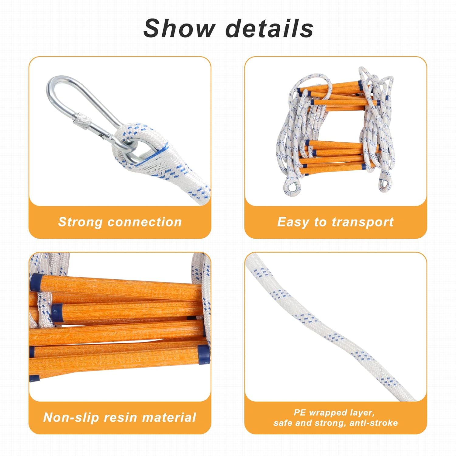 Poweka Scala di Corda Antincendio 10m - immagine 2