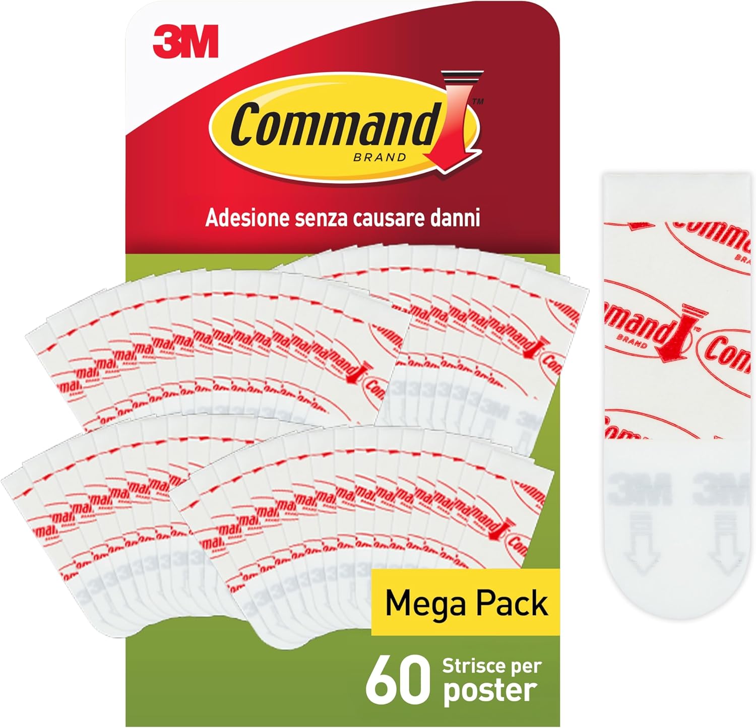 Command Strisce Adesive Piccole per Poster (60 strisce) - immagine 1