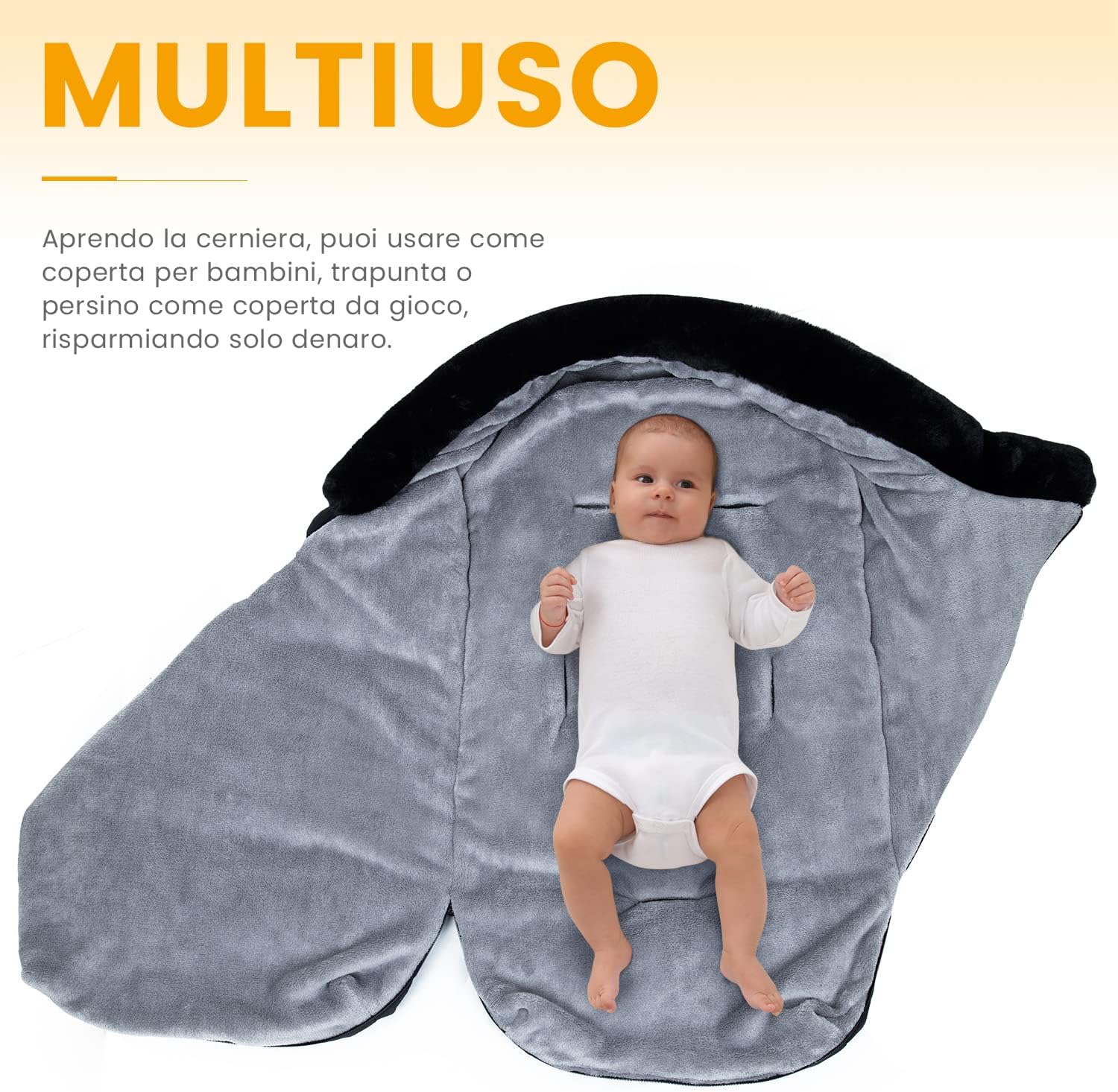 Orzbow Sacco Termico Passeggino Universale, Nero - immagine 5