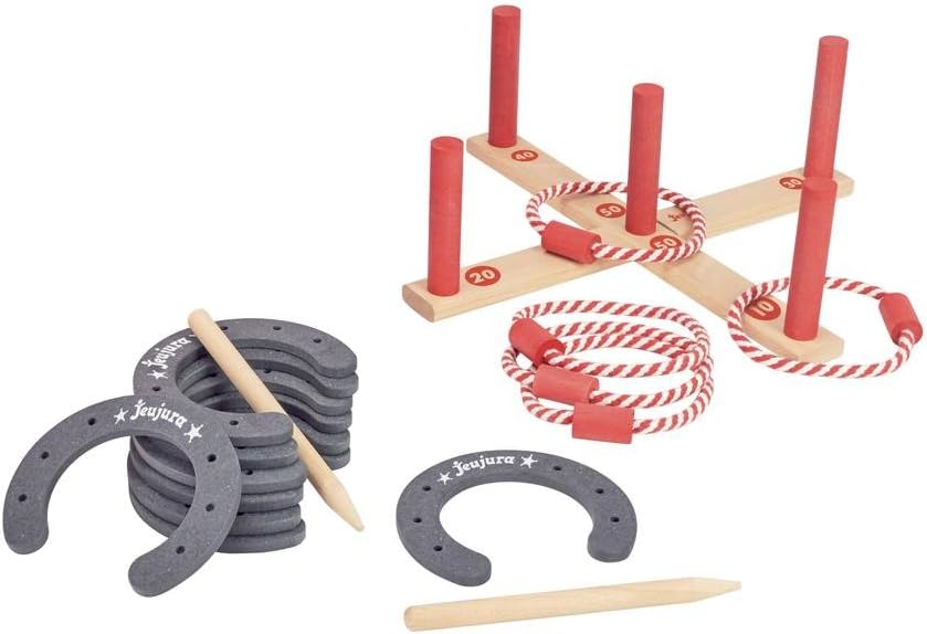 Throw Giochi in Legno con Anelli e Ferri di Cavallo, ThrowJ8606 - immagine 1