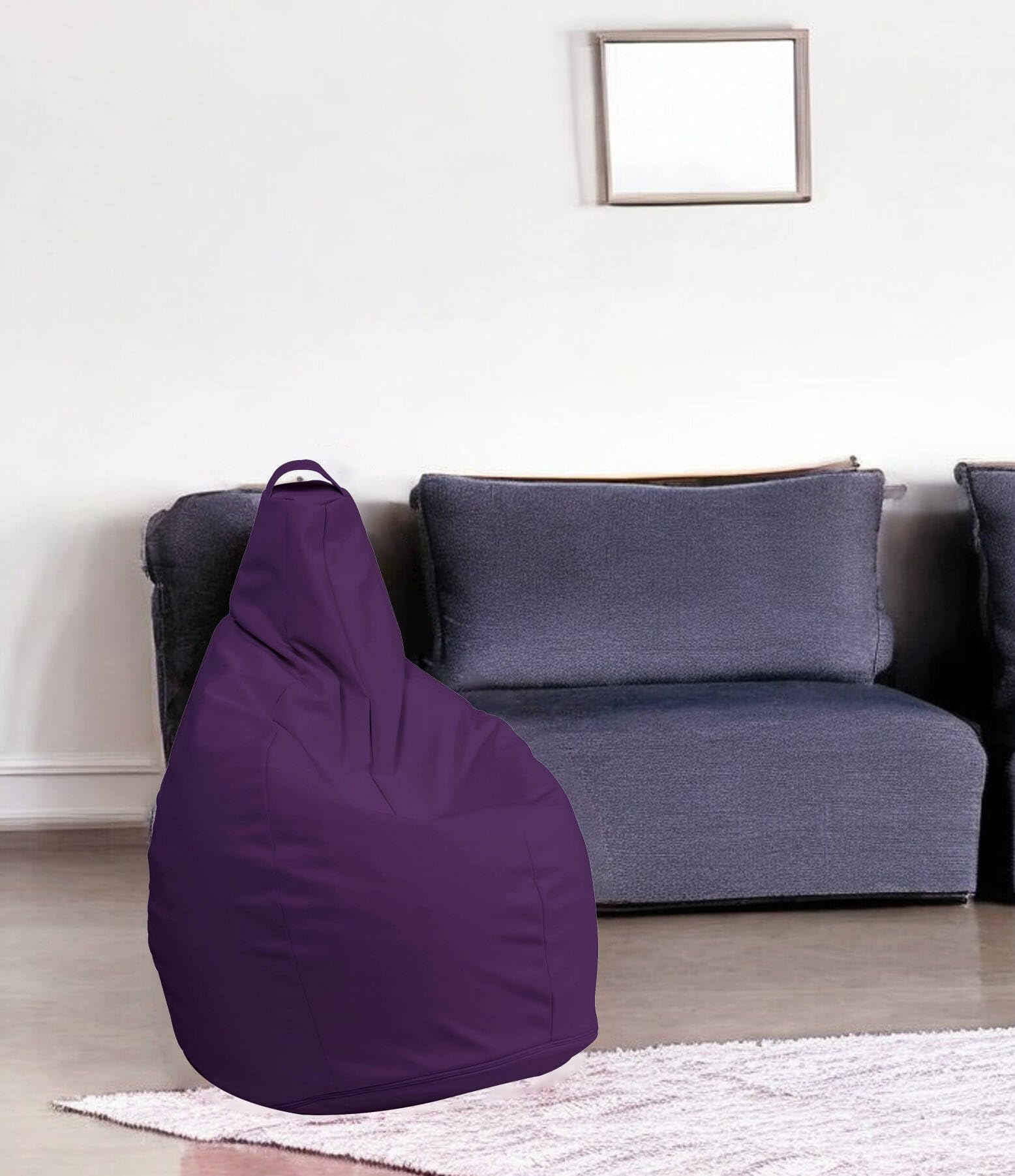 Talamo Italia - Pouf Parini, Poltrona Multiuso Viola