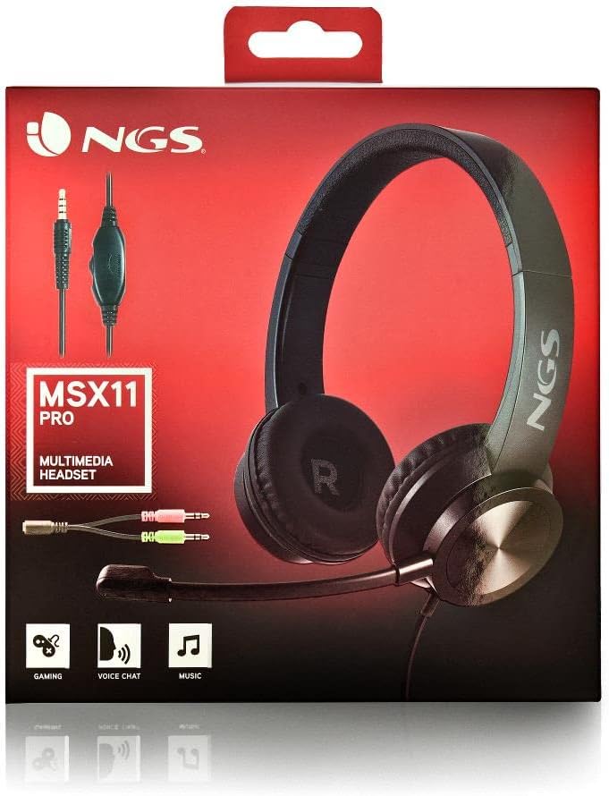 Ngs MSX11 PRO - Cuffie On-Ear con Microfono, Nero - immagine 6