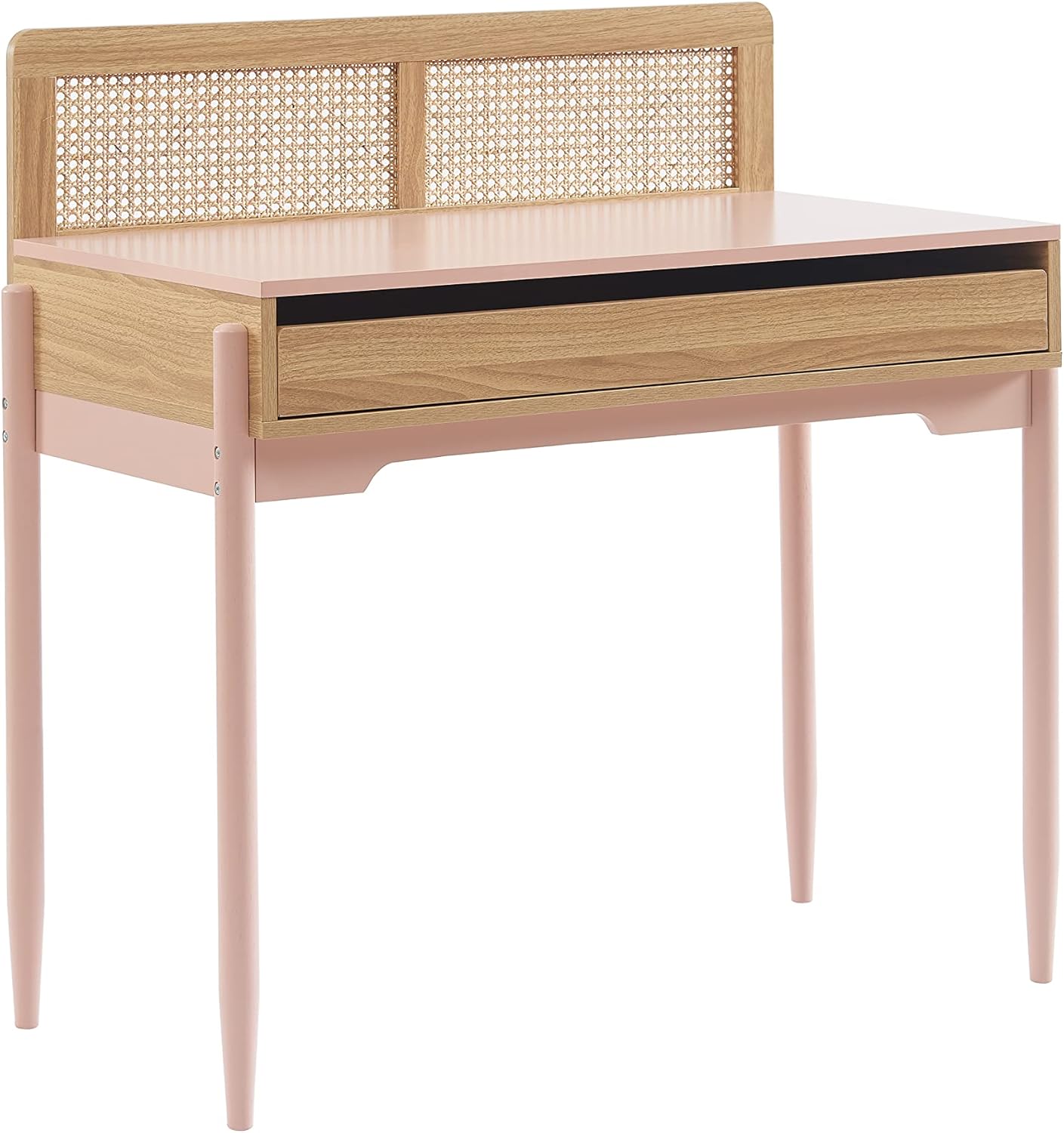 BAÏTA PABLO05 Scrivania per Bambini, Rosa, L90cm