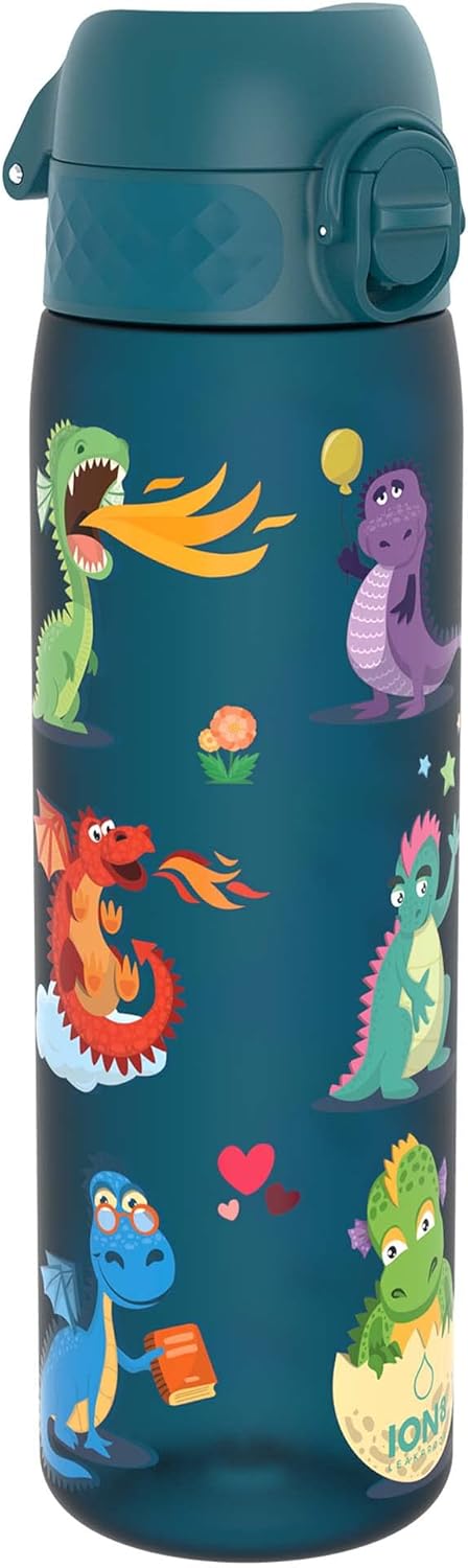Ion8 Borraccia a Prova di Perdite 500ml, Draghi - immagine 1