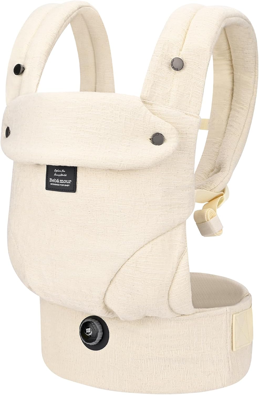 Bebamour Marsupio Ergonomico in Cotone, Beige - immagine 1