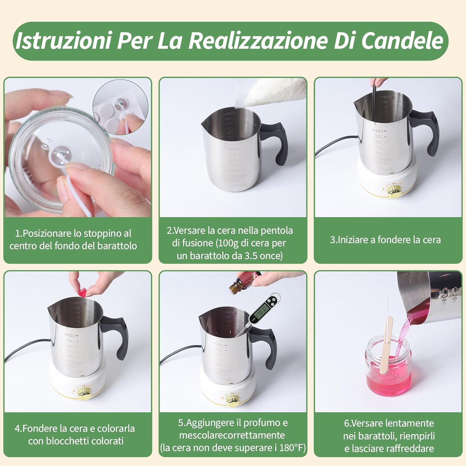 Aeraroma Kit per Realizzazione Candele di Soia - immagine 3