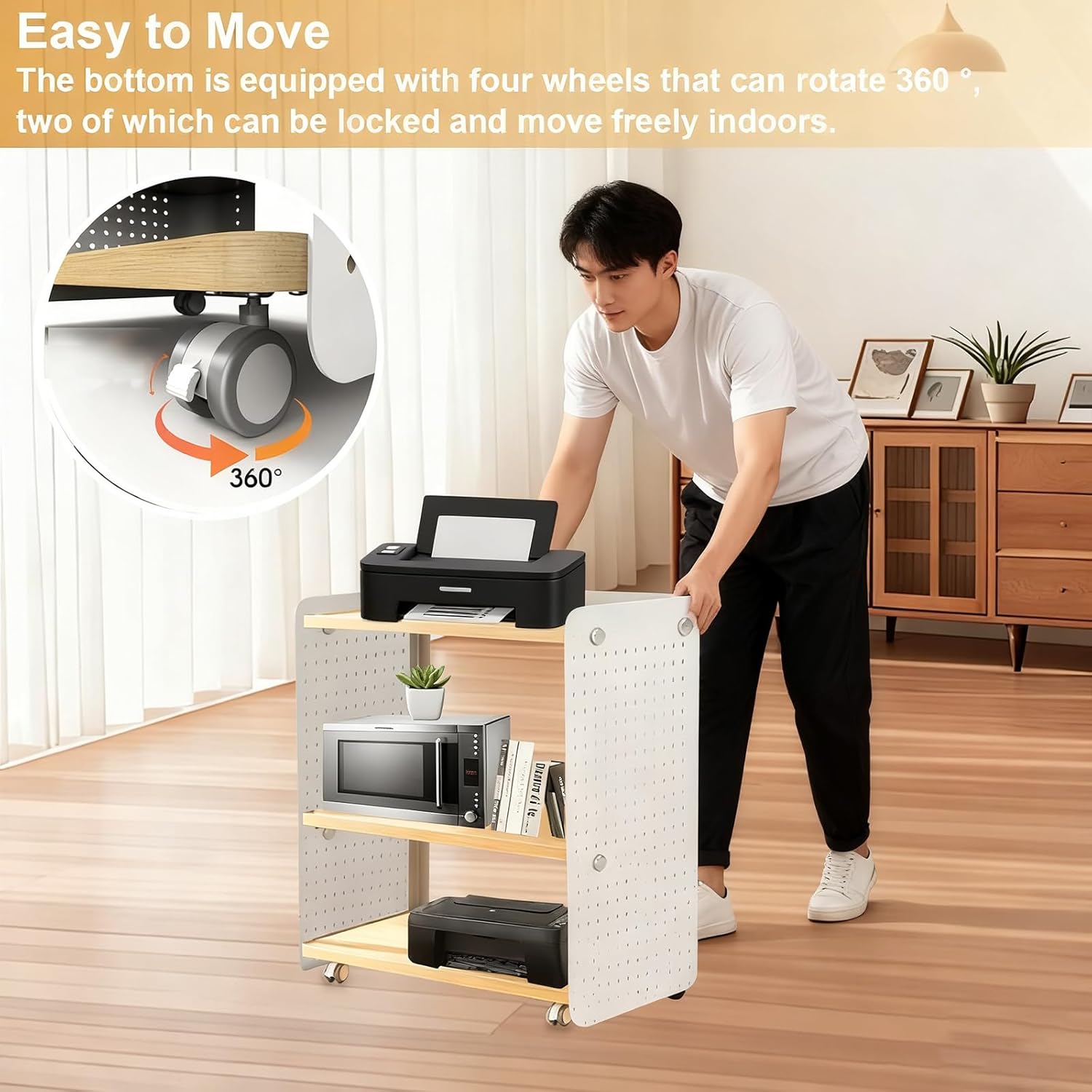 Supporto per Stampante a 3 Livelli in Metallo - immagine 4