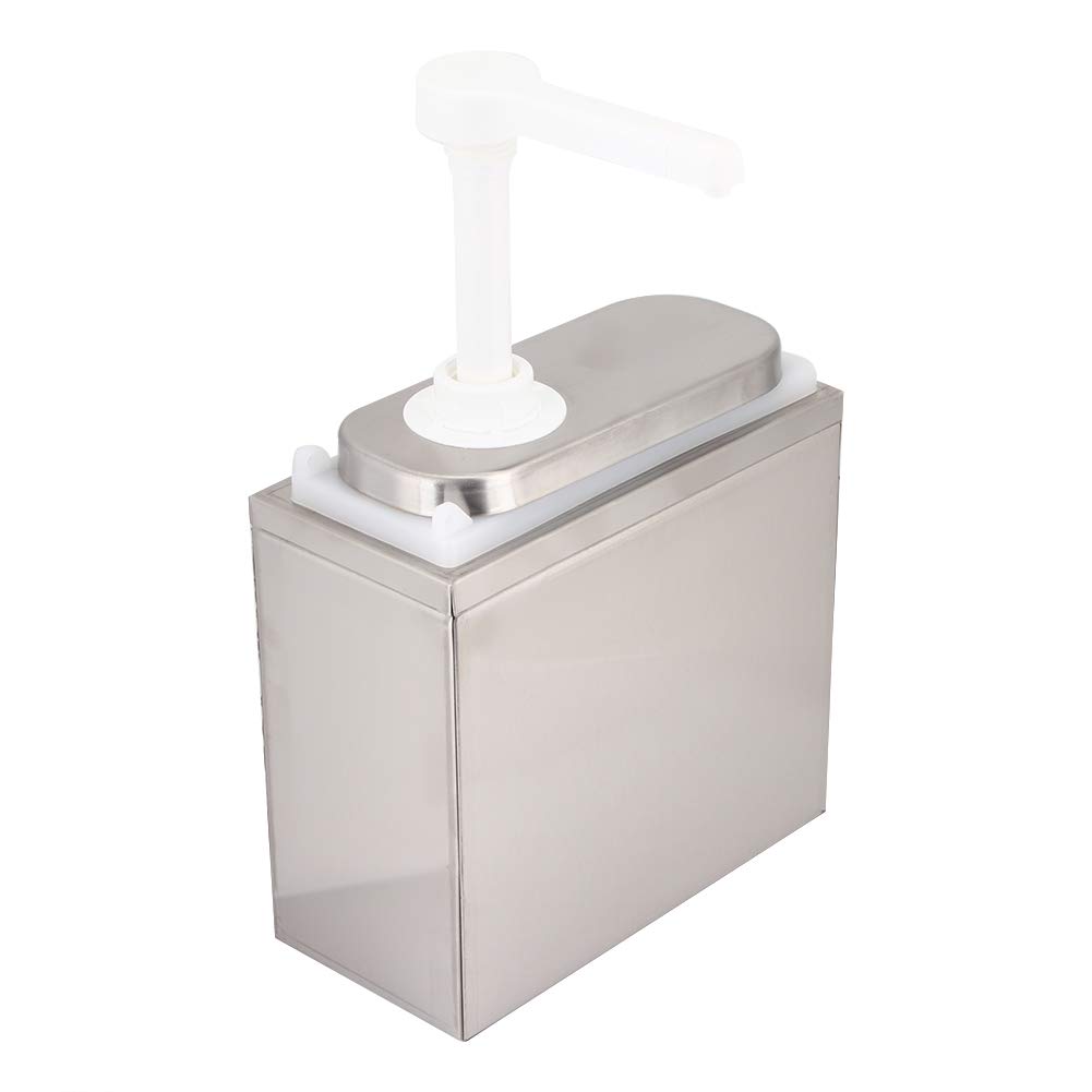 Qcwwy Dispenser Condimenti Acciaio Inox con Pompa PP