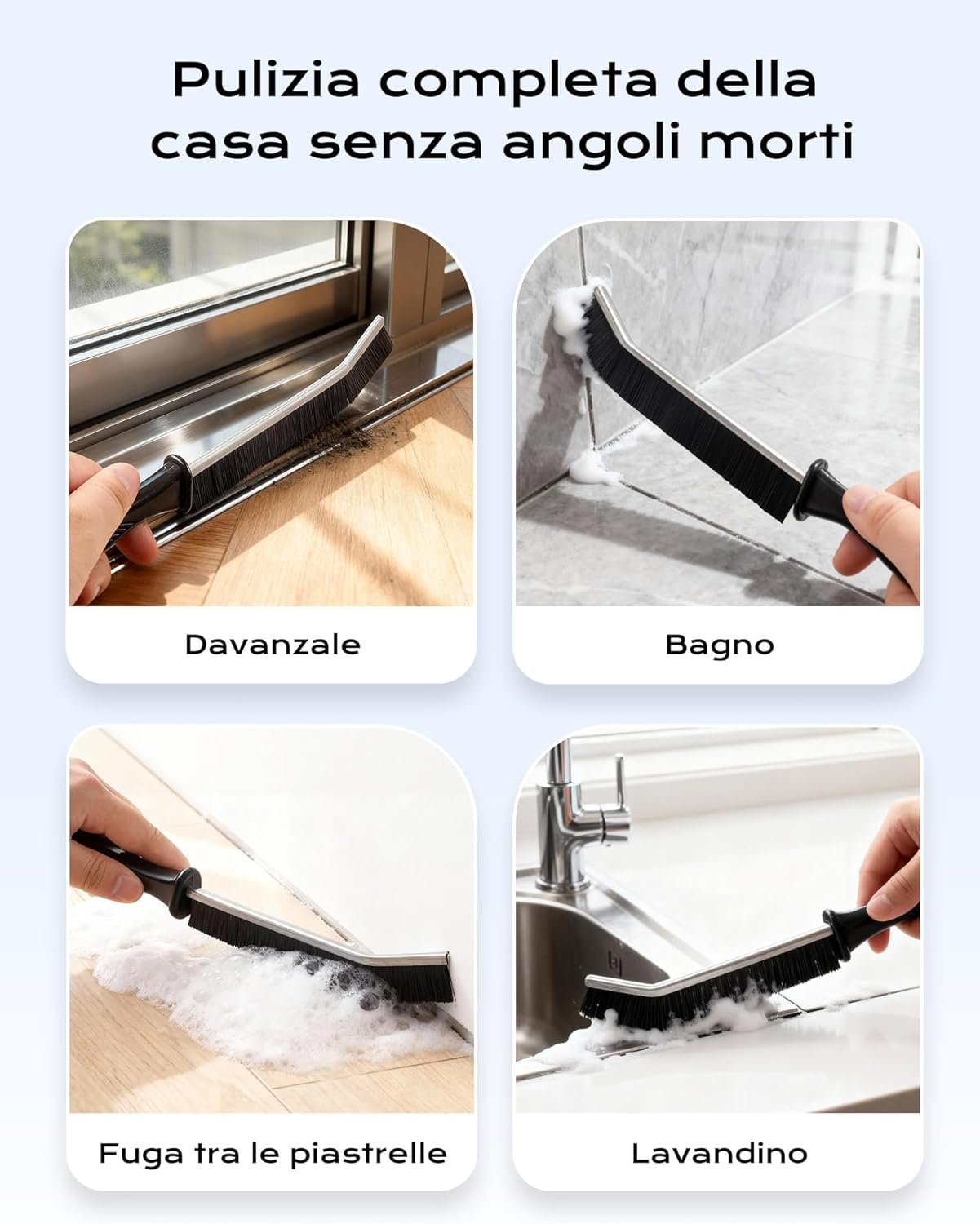 Spazzola per Pulire Doccia e Fessure - 10 Pezzi - immagine 4