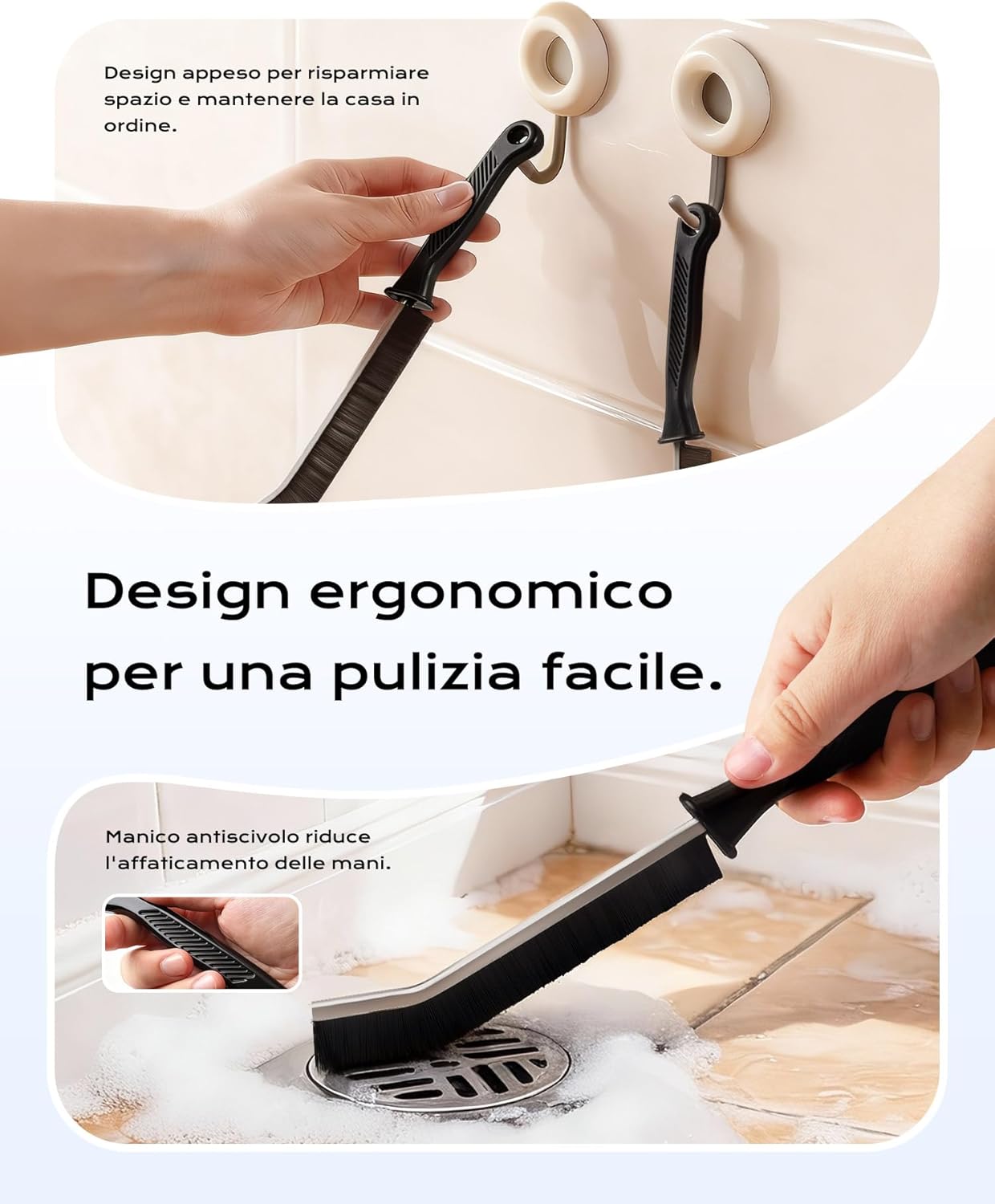 Spazzola per Pulire Doccia e Fessure - 10 Pezzi - immagine 5