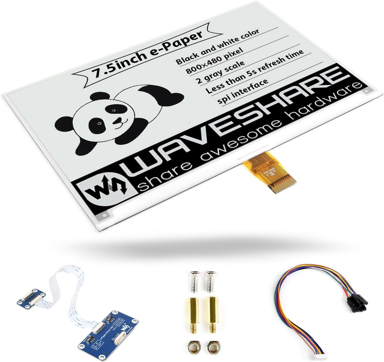 Luckfox 7.5-inch e-Paper con PCB 800x480 Pixel - immagine 1