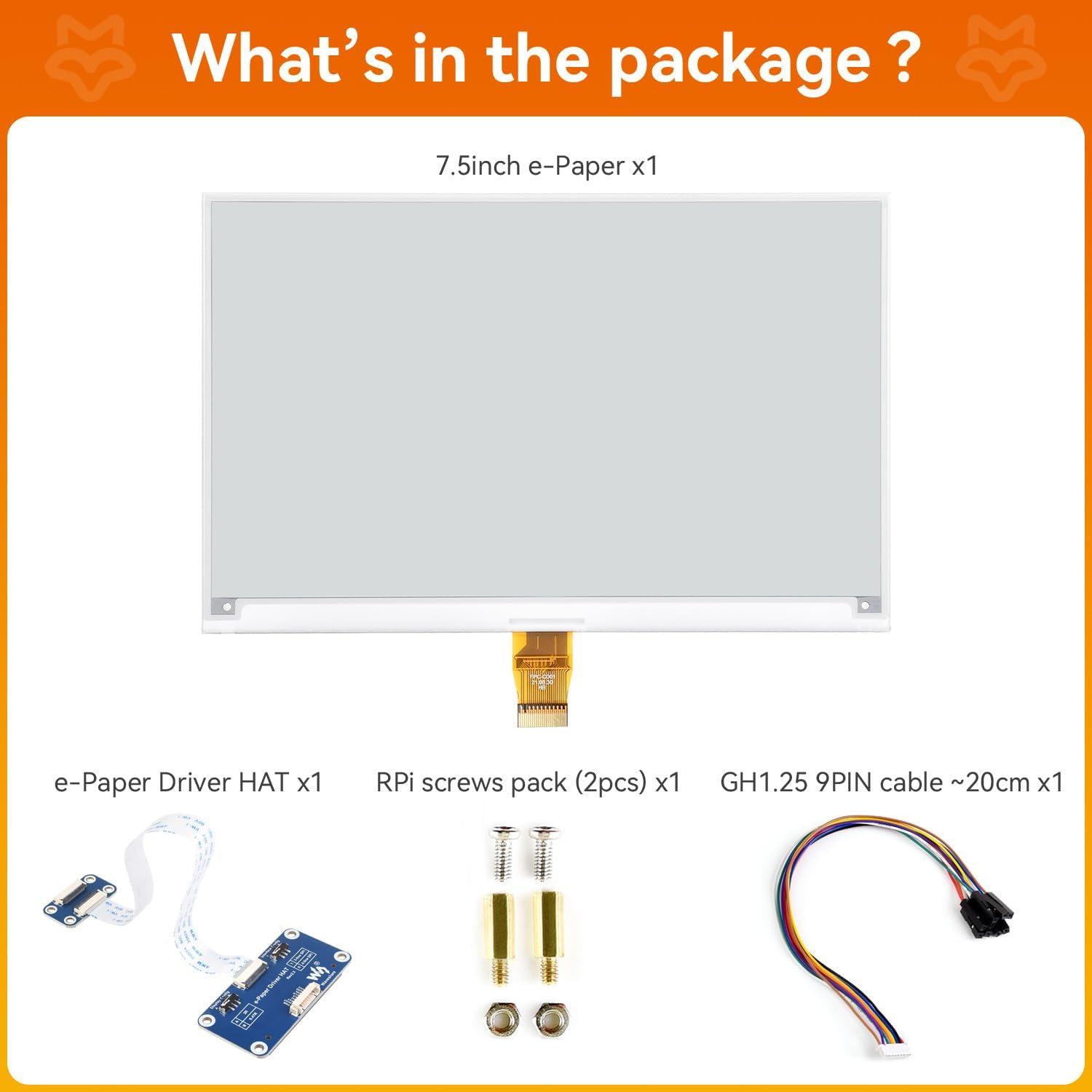 Luckfox 7.5-inch e-Paper con PCB 800x480 Pixel - immagine 2