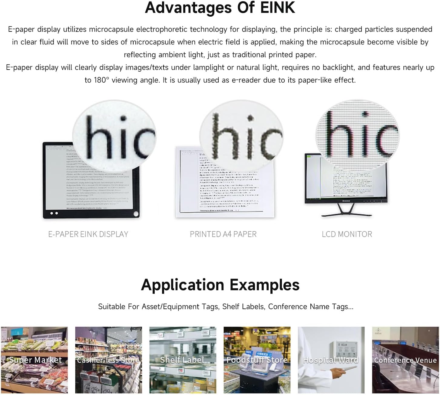 Luckfox 7.5-inch e-Paper con PCB 800x480 Pixel - immagine 5