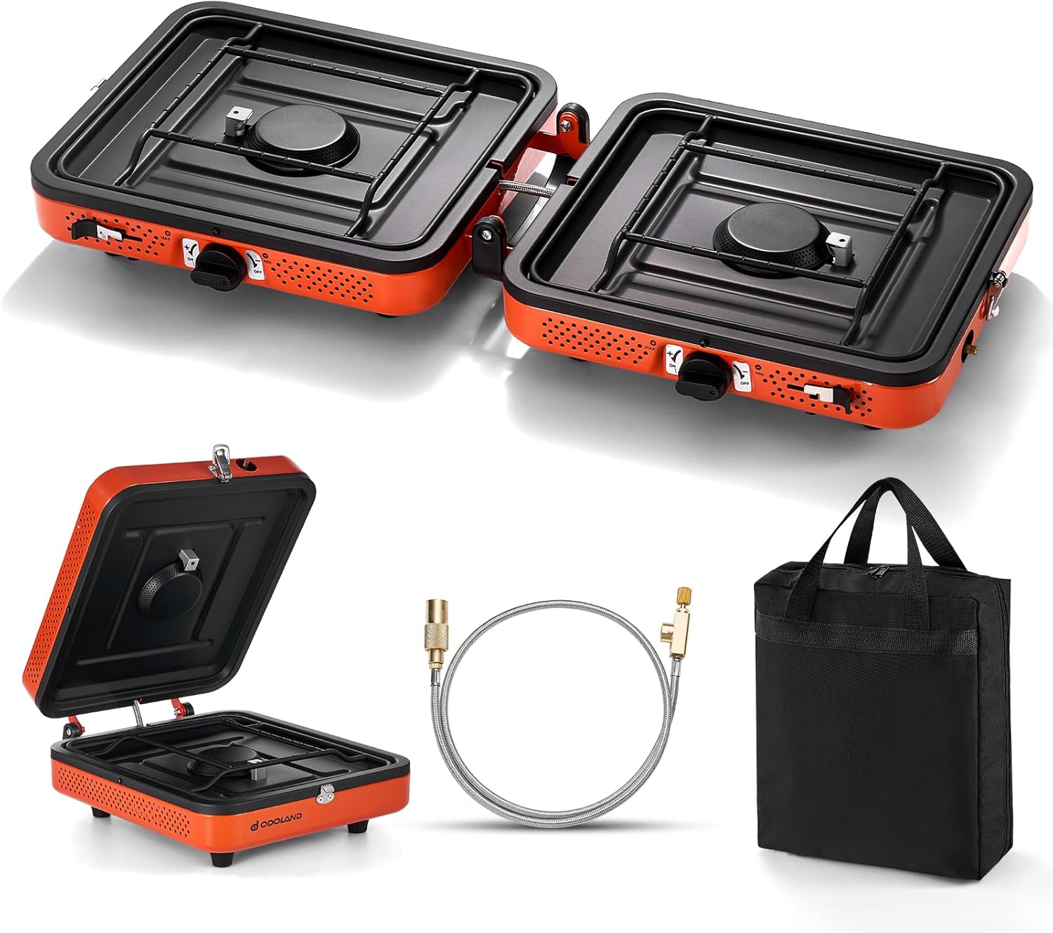 Fornello da Campeggio Portatile a 2 Fuochi 4400W