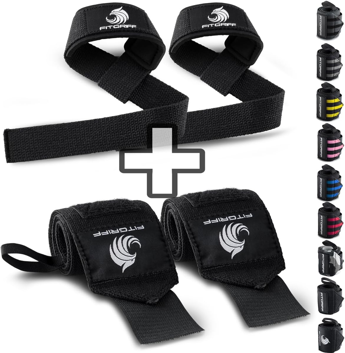Fitgriff® Straps + Polsini per Palestra (1 Set) - immagine 1