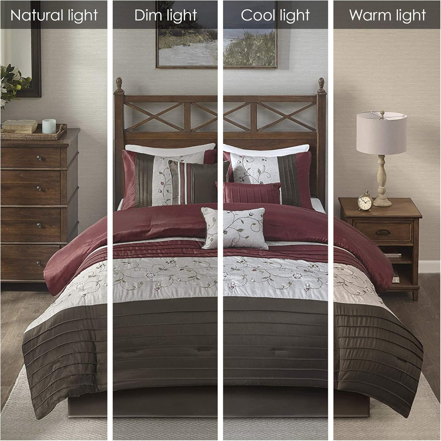 Madison Park Set Biancheria da Letto King Size Rosso - immagine 2