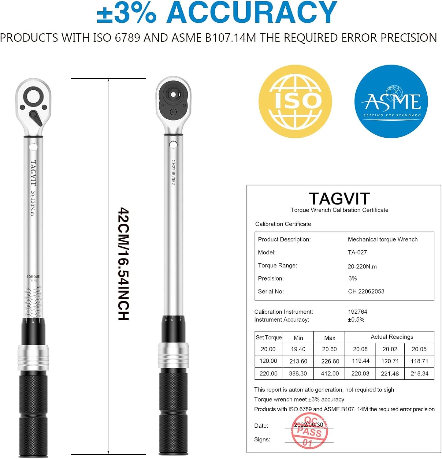 Tagvit Chiave Dinamometrica 1/2" 20-220NM - immagine 2