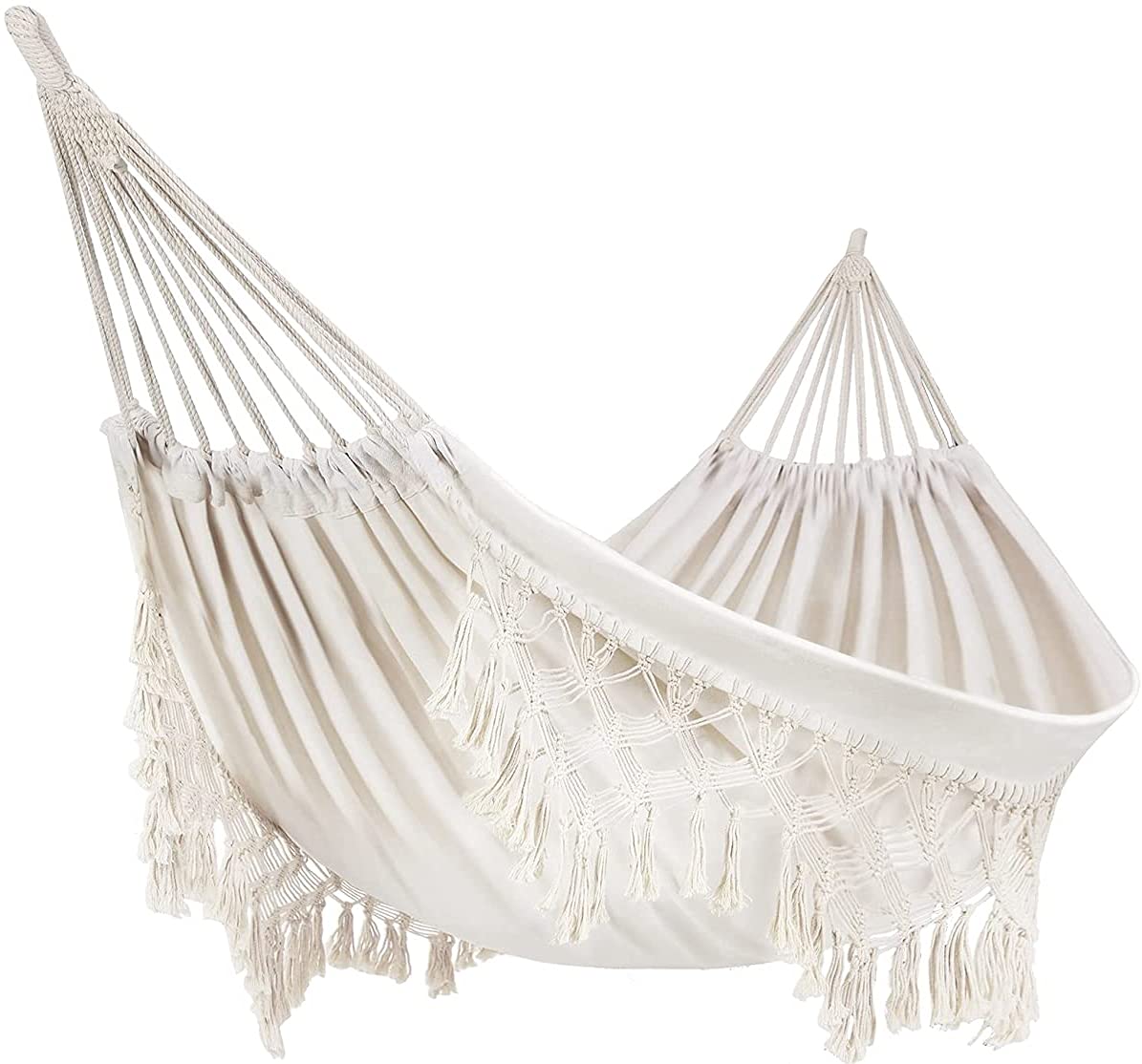 Amaca da Esterno in Cotone con Frange Macramè