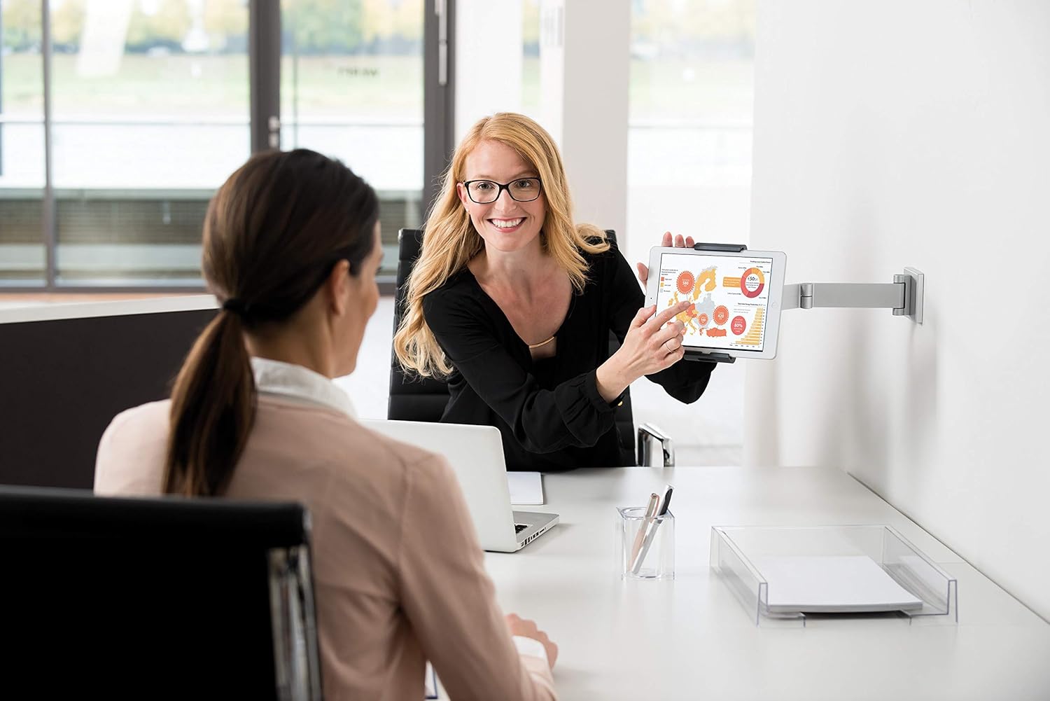 Durable 893423 Tablet Holder Wall Arm, Argento - immagine 9