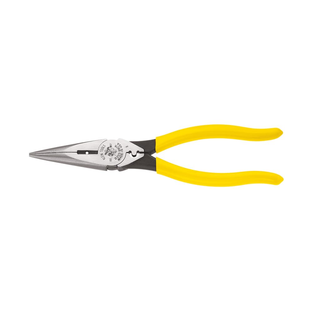 Klein Tools D203-8NCR - Pinze a Crimpare a Becco Lungo 8"