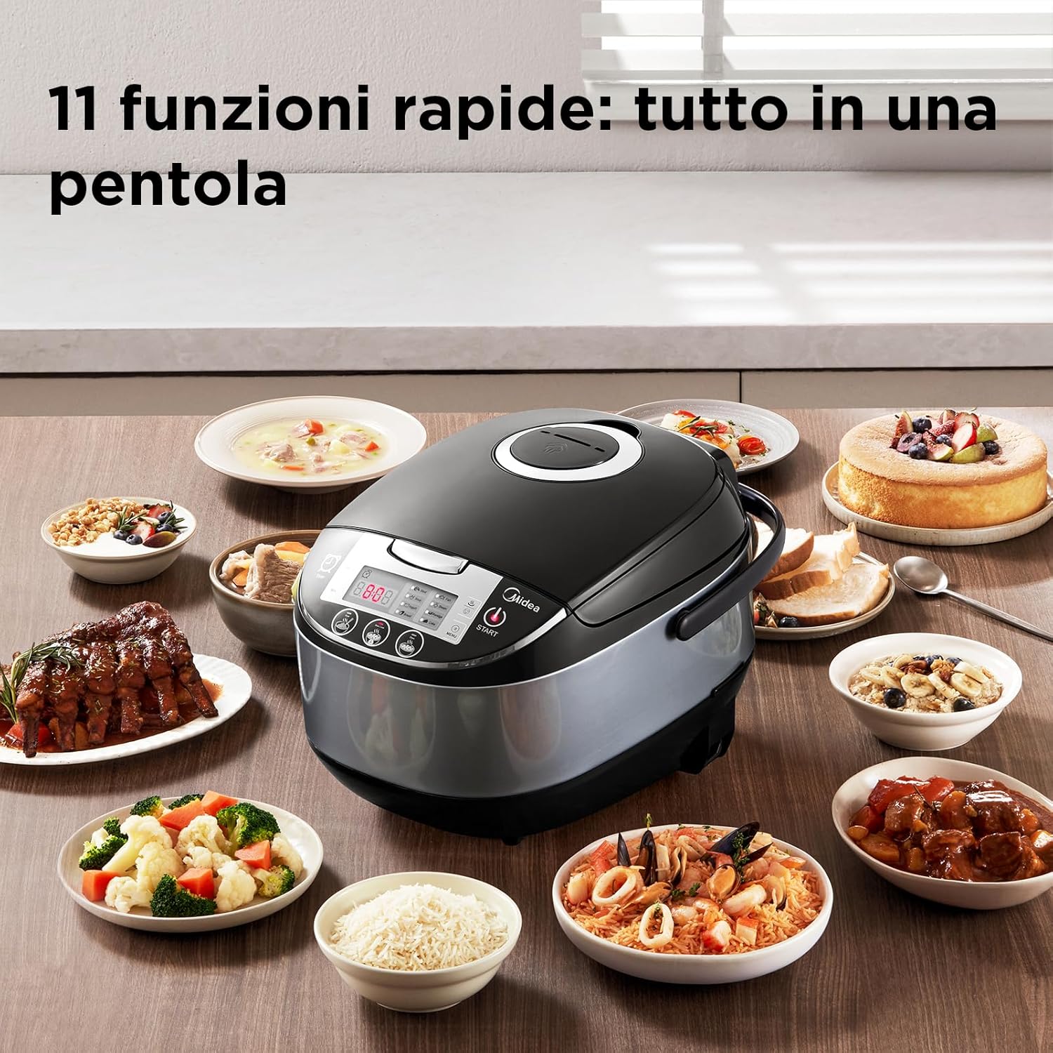 Midea Cuociriso Multicooker 1.8L con 11 Programmi - immagine 2