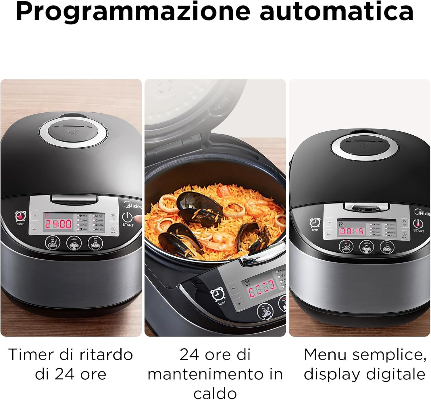 Midea Cuociriso Multicooker 1.8L con 11 Programmi - immagine 7