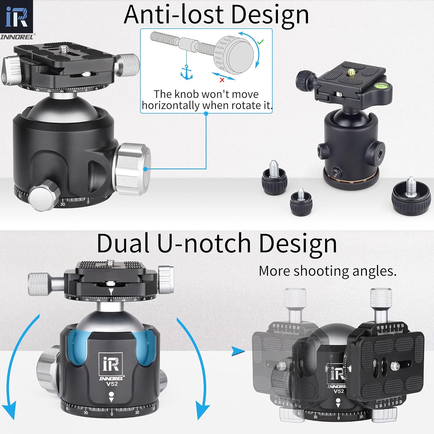 Innorel V52 - Testa a sfera a basso profilo φ52mm - immagine 4