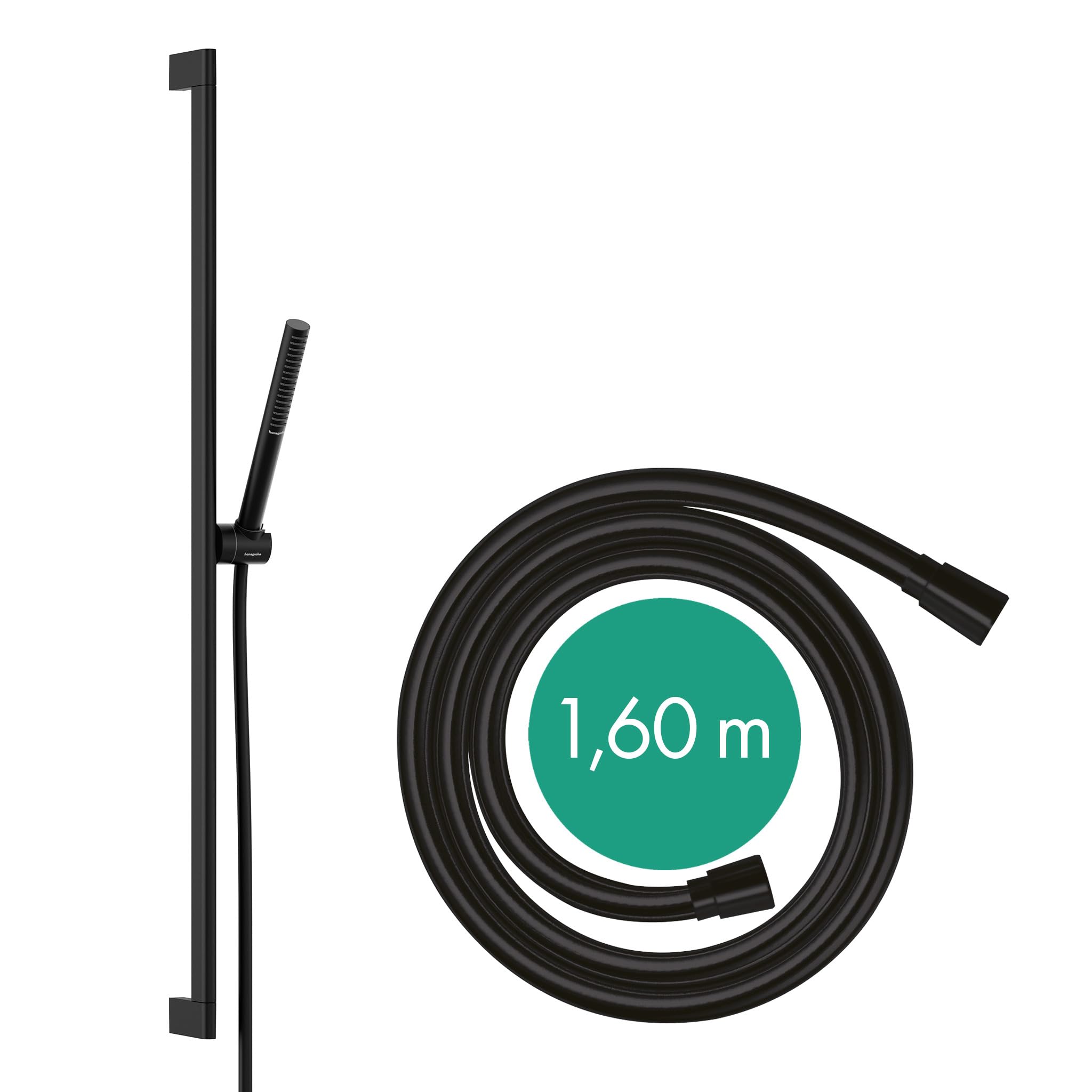 Hansgrohe Pulsify S - Set Doccetta EcoSmart PowderRain, Nero Opaco