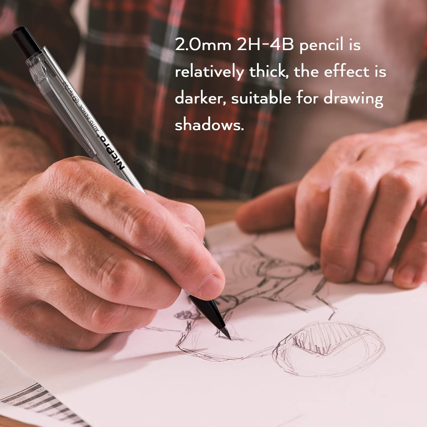 Nicpro Set 6 Matite Meccaniche con Astuccio e Mine - immagine 5