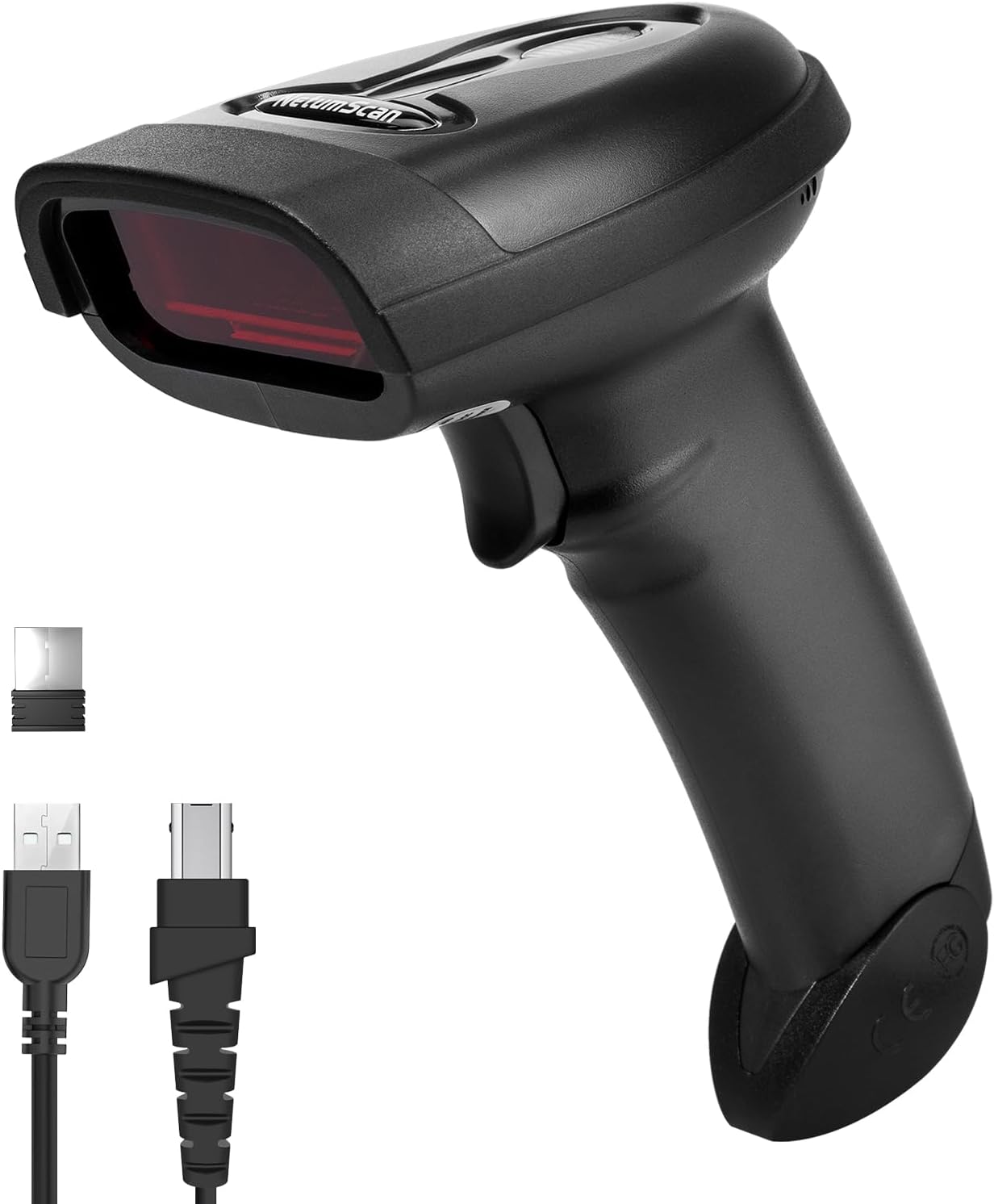 NetumScan Wireless Barcode Scanner 2 in 1 (2.4G Wireless & USB Wired ...